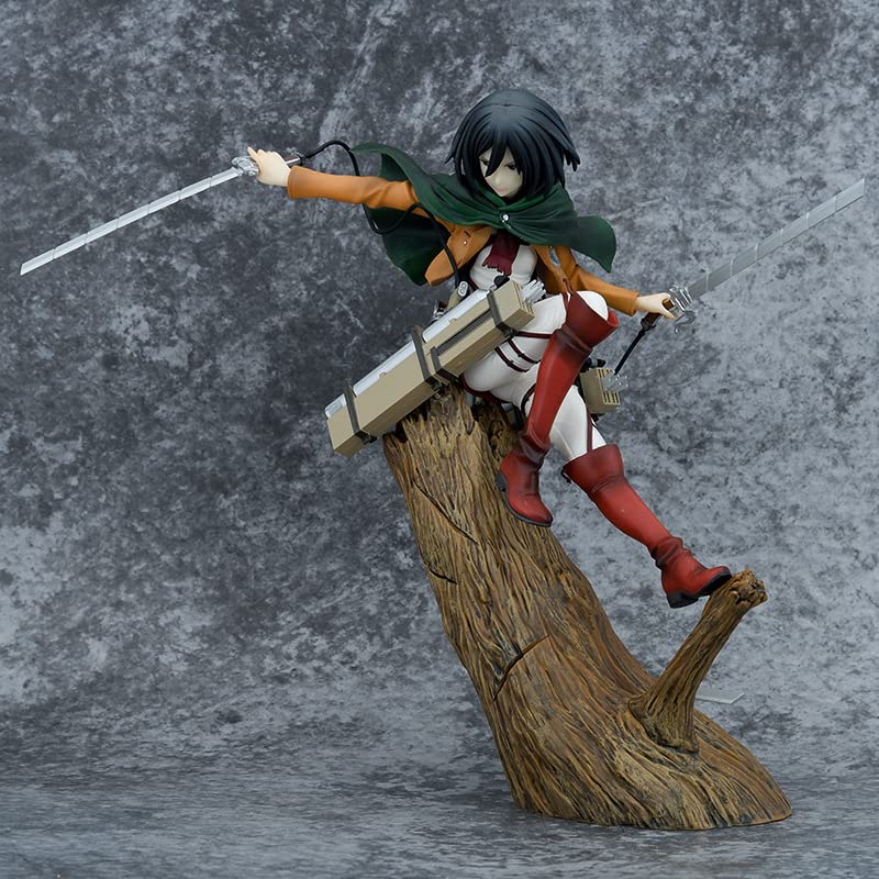 📦 Mikasa Ackerman - Attack on Titan - (16cm width-21cm length-32cm height) - With Box (Box Health: 9/10)