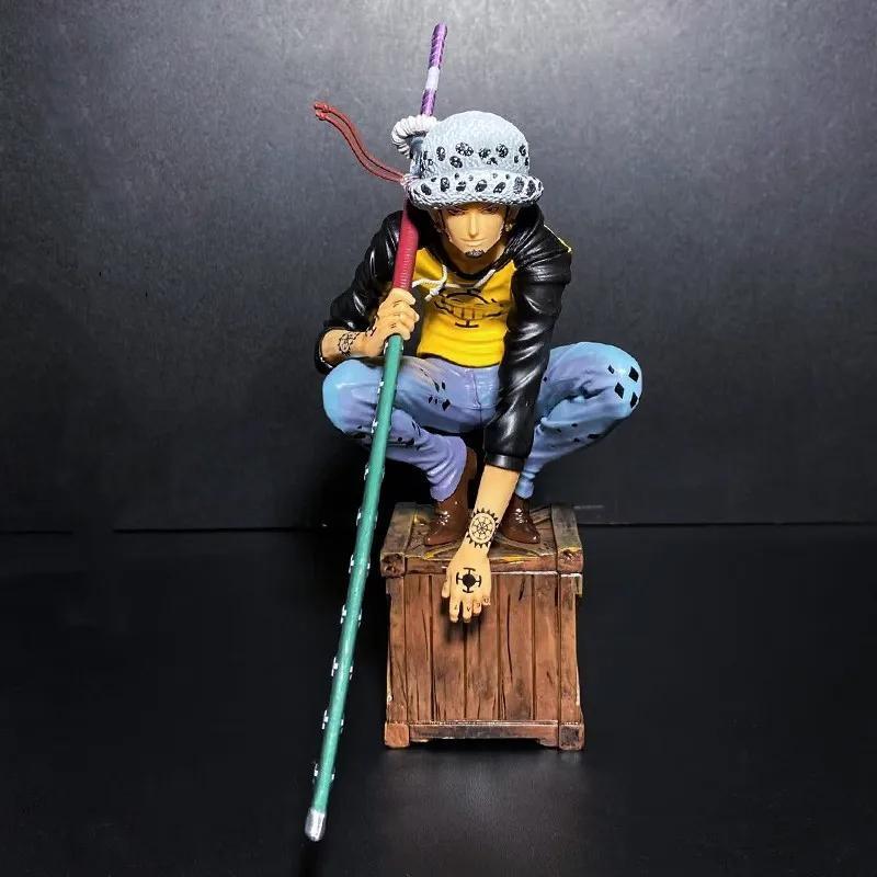📦 Trafalgar Law (Yellow Hoodie) - One Piece - Squatting Ver. - (8cm width-14cm length-24cm height) - With Box (Box Health: 7/10)