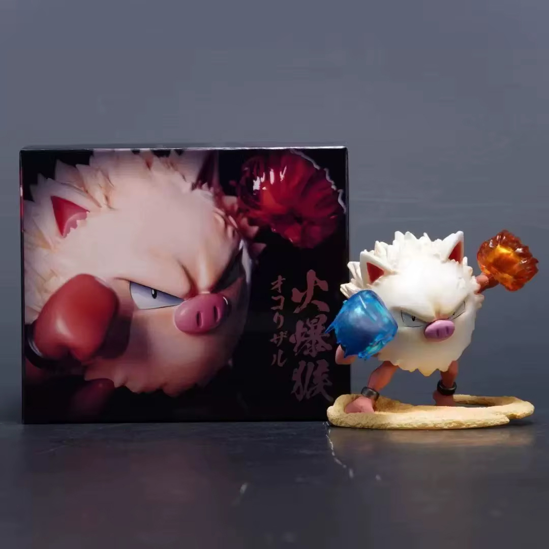 📦 Primeape (Okorizaru) - Pokémon - Resin/GK Figure - (8cm width-12cm length-10cm height) - With Box (Box Health: 10/10)