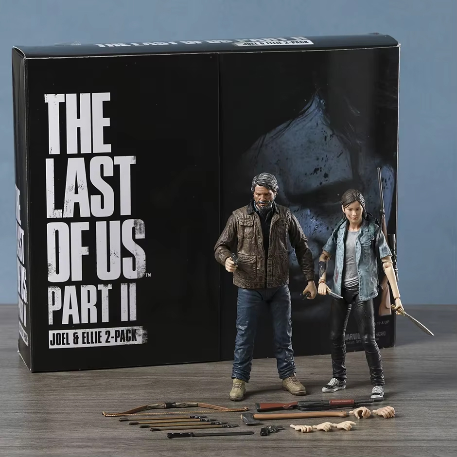 📦 Joel & Ellie 2-Pack - The Last of Us Part II - NECA - (7cm width-31cm length-25cm height) - With Box (Box Health: 10/10)